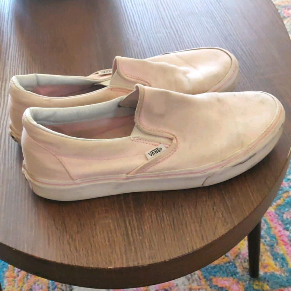 Pale Pink Slip on Vans